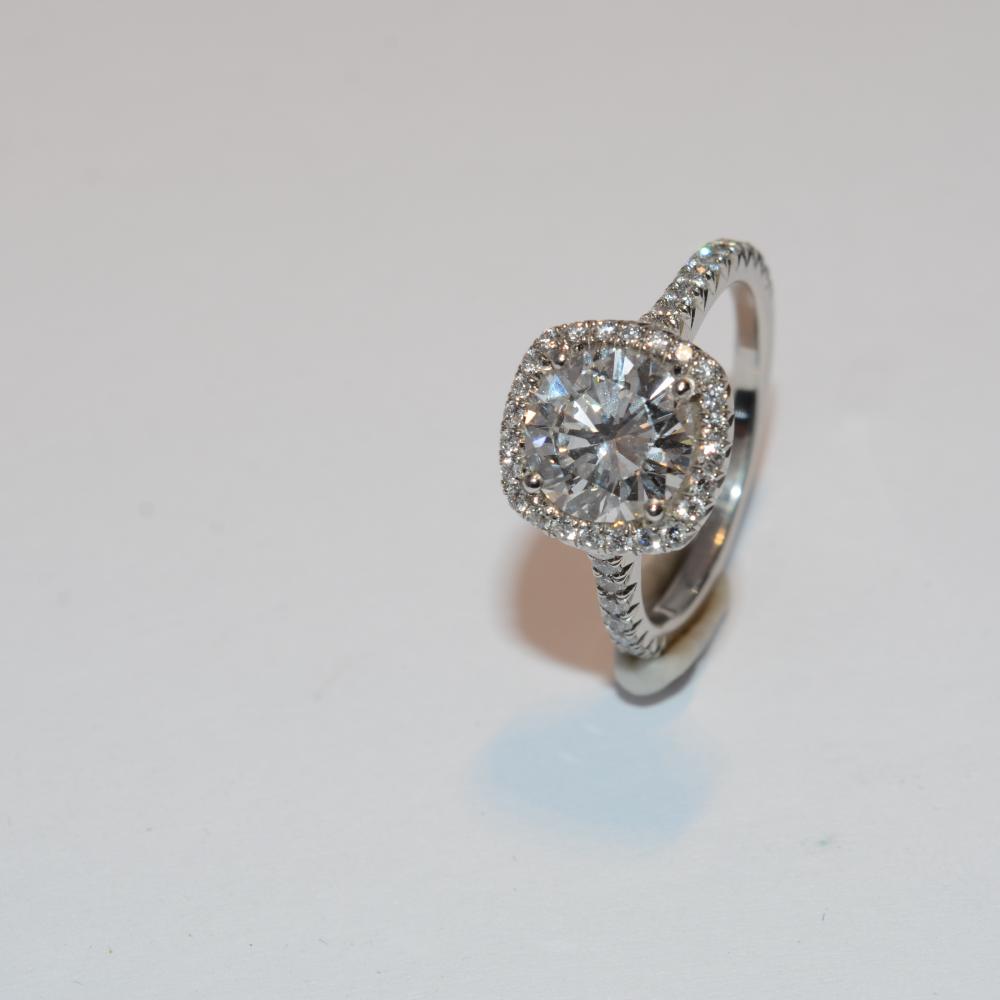 Halo Diamond Engagement Ring