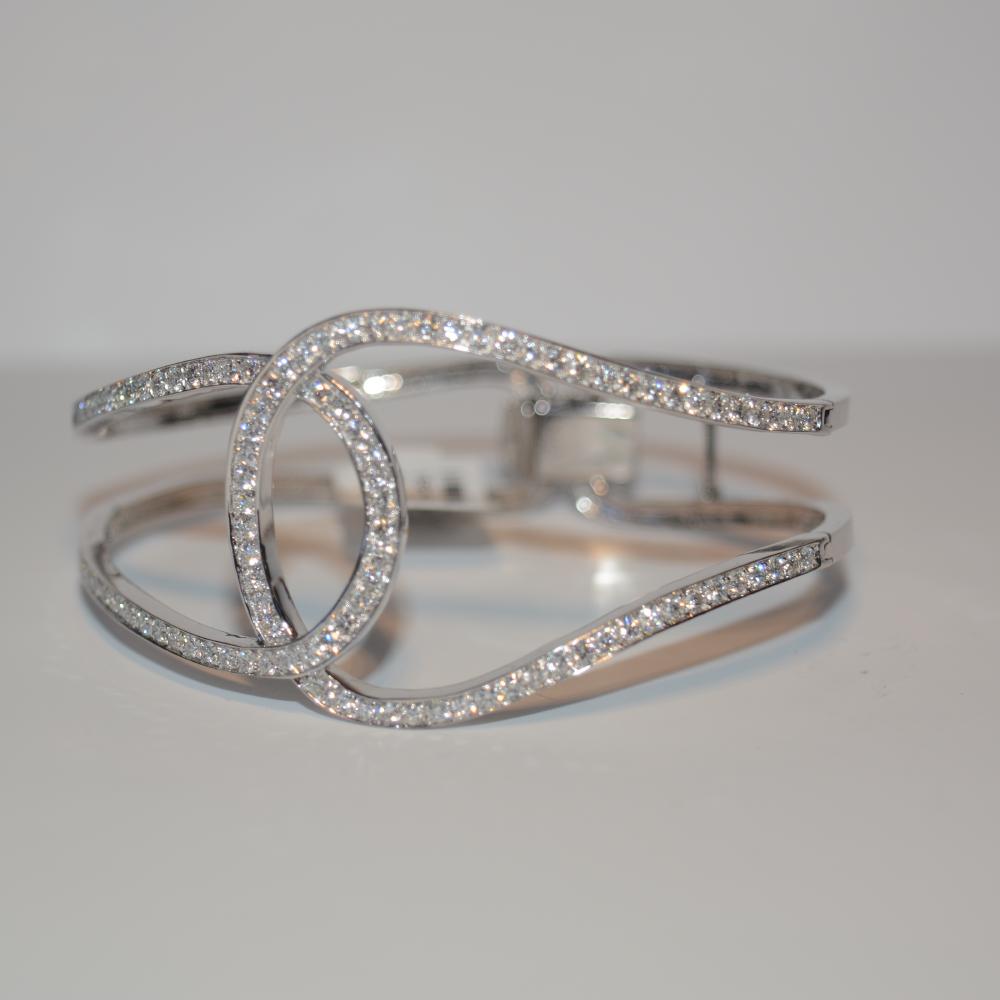 Gold Diamond Bangle