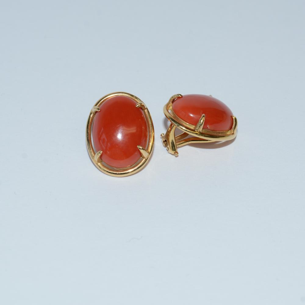 Gump's Designer Coral Earrings