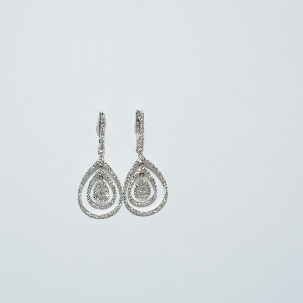 Diamond Dangling Earrings