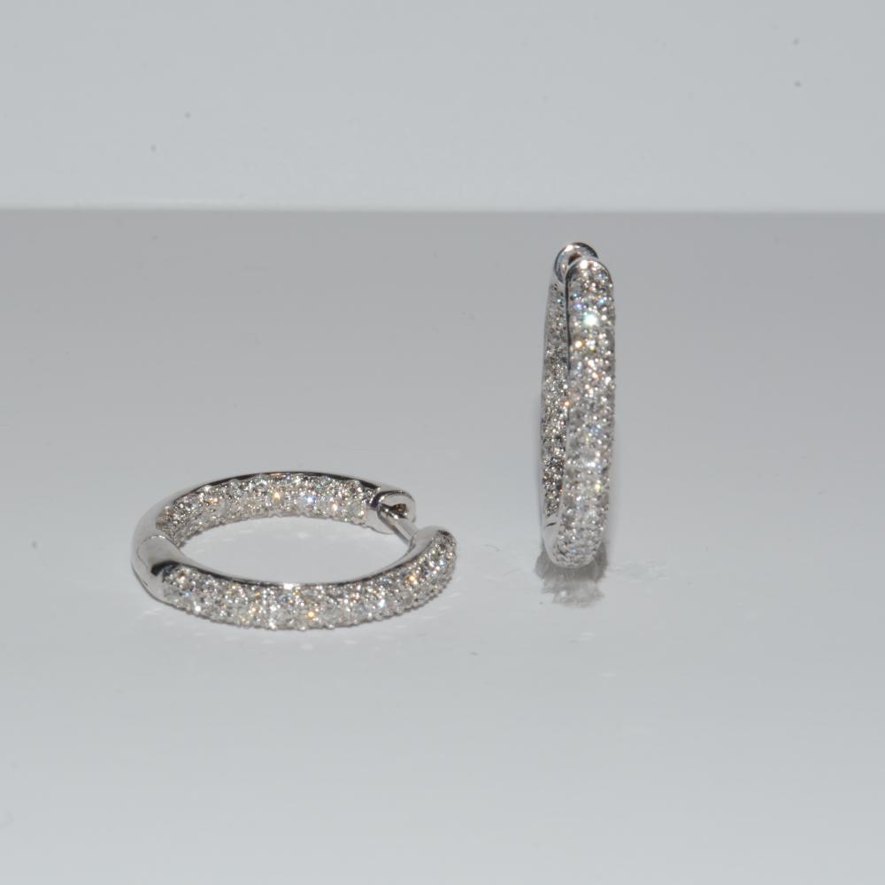 Diamond Hoop Earrings