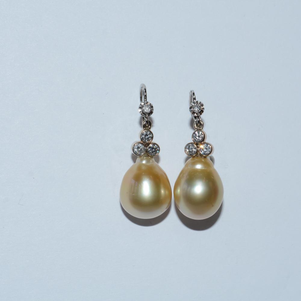 Pearl Diamond Earrings