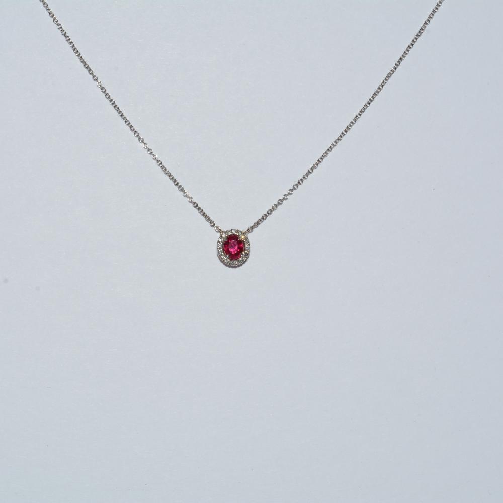 Ruby Diamond Necklace