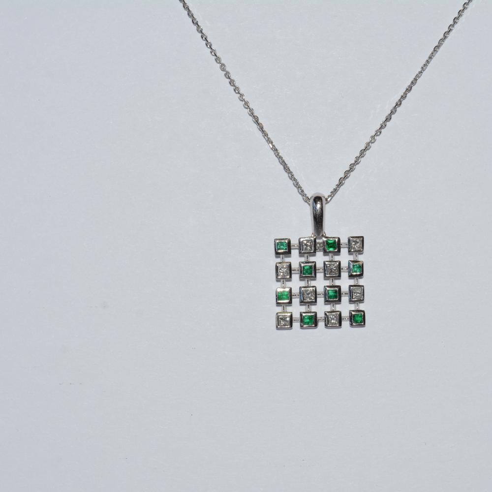 Emerald Diamond Necklace