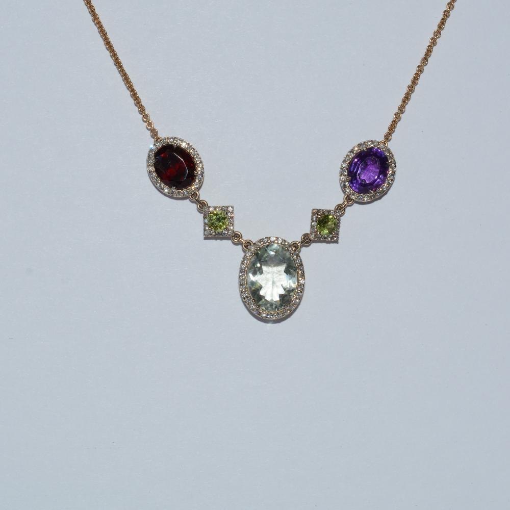 Lavender Diamond Necklace