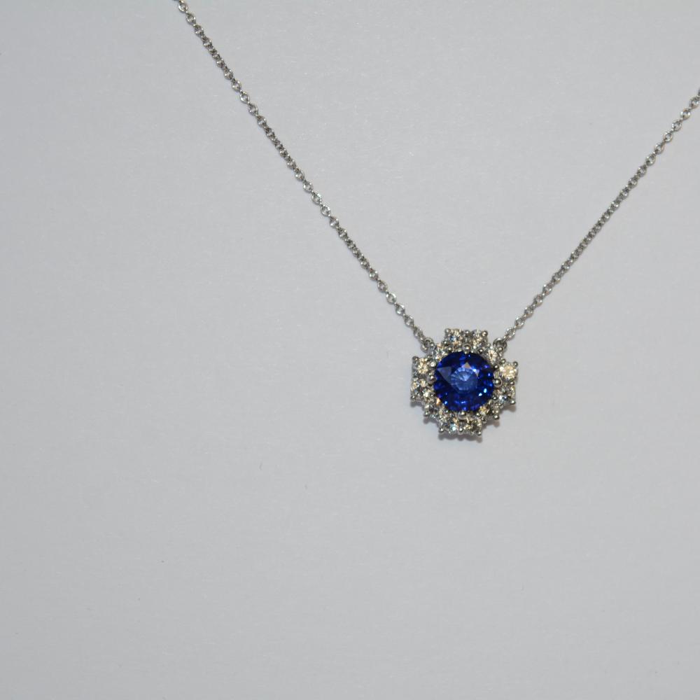 Sapphire Diamond Necklace