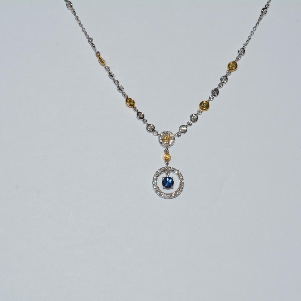 Sapphire Diamond Necklace