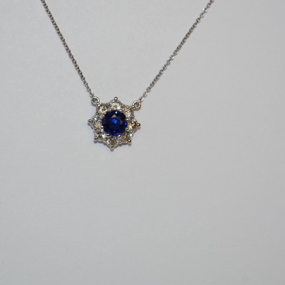 Sapphire Diamond Necklace