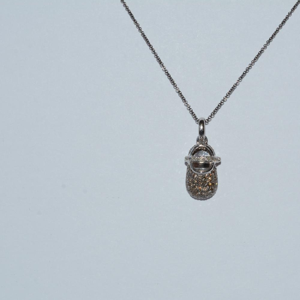 Shoe Style Diamond Necklace