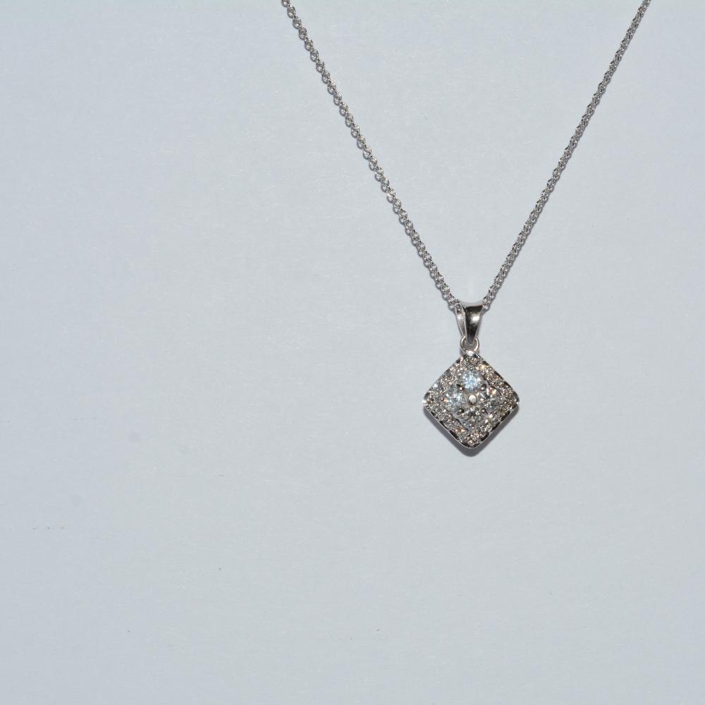 Square Diamond Necklace