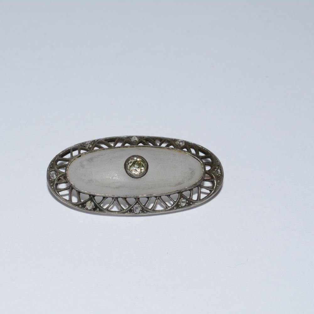 Diamond Oval Pin