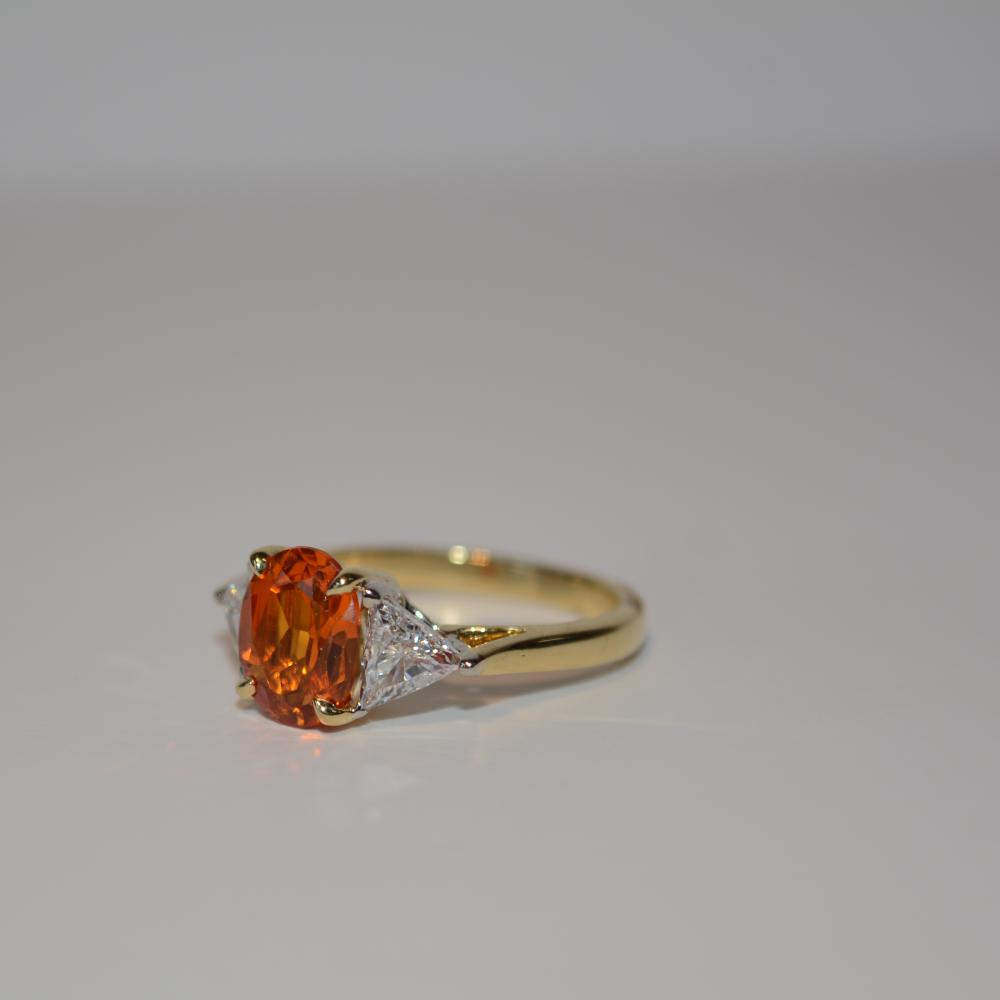 Citrine and Diamond Ring