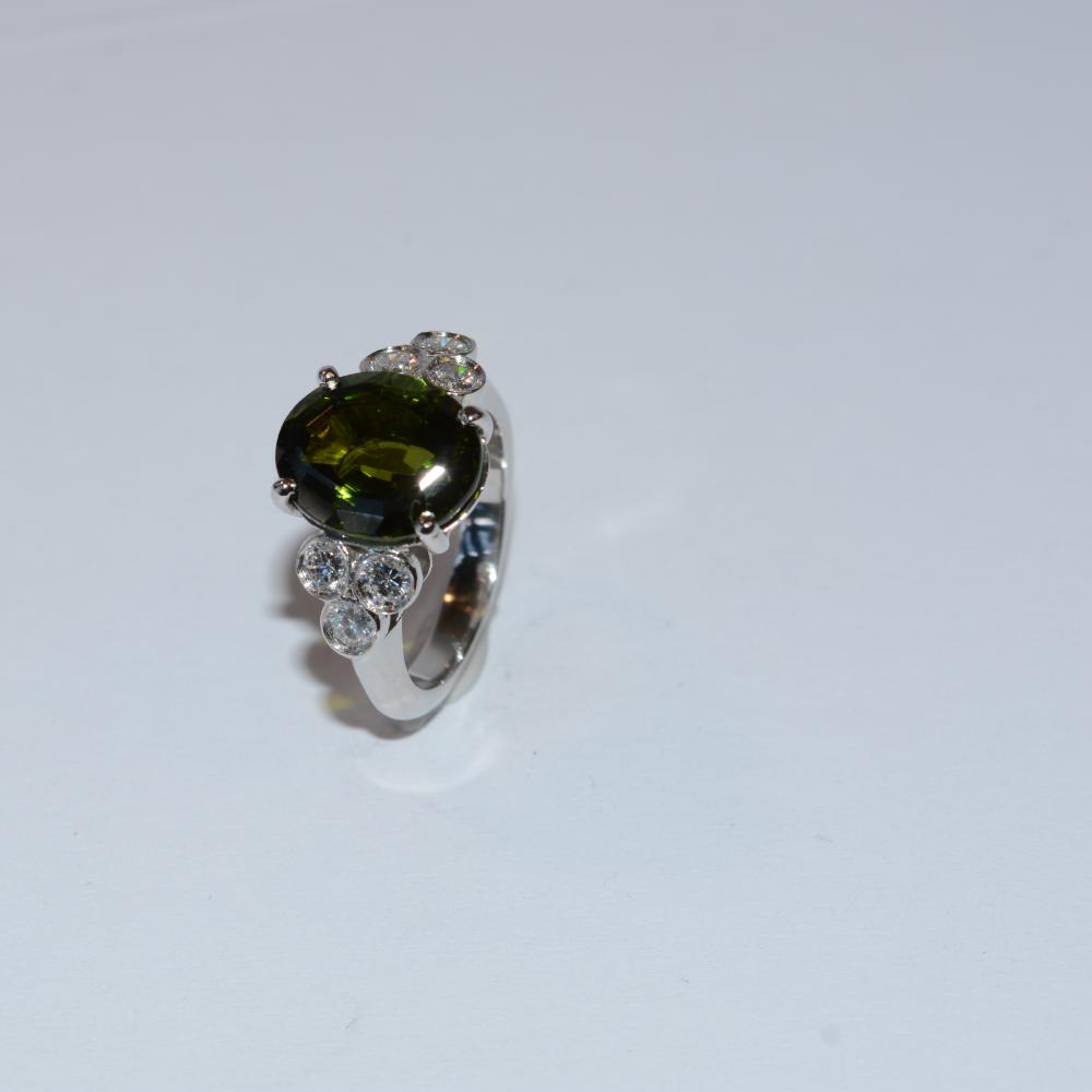 Green Tourmaline Ring