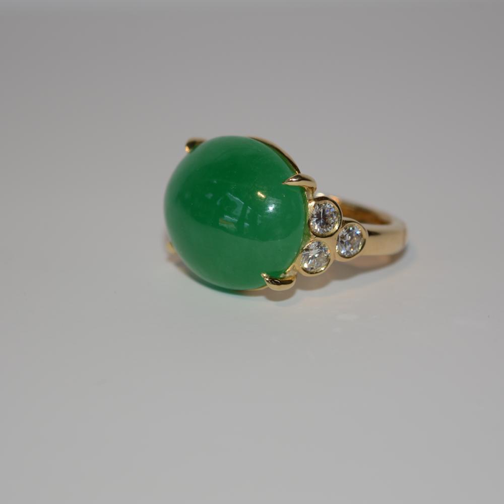 Jade Diamond Ring