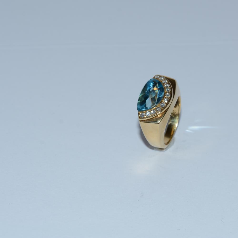 Movado Designer Blue Topaz Ring