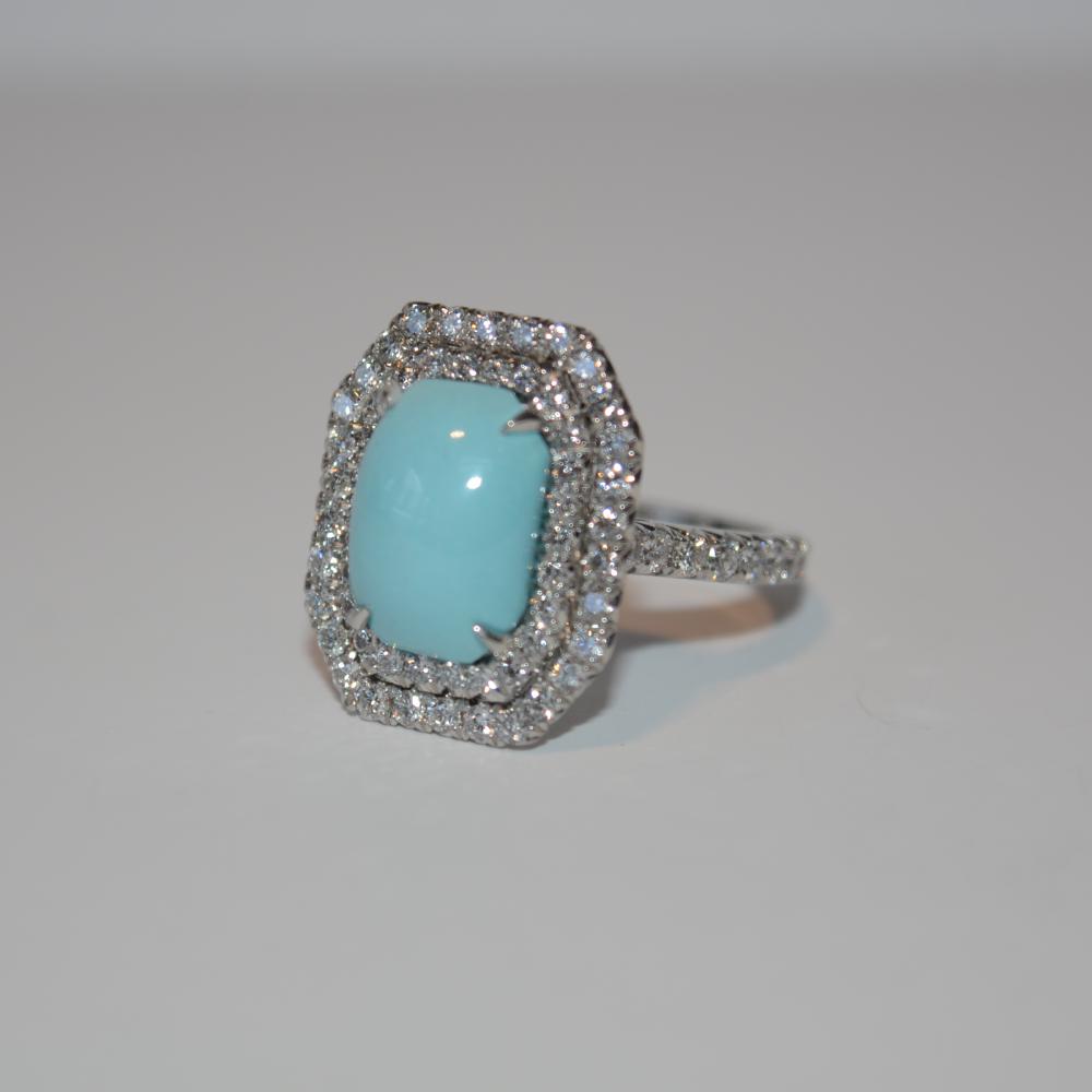 Platinum Turquoise Ring