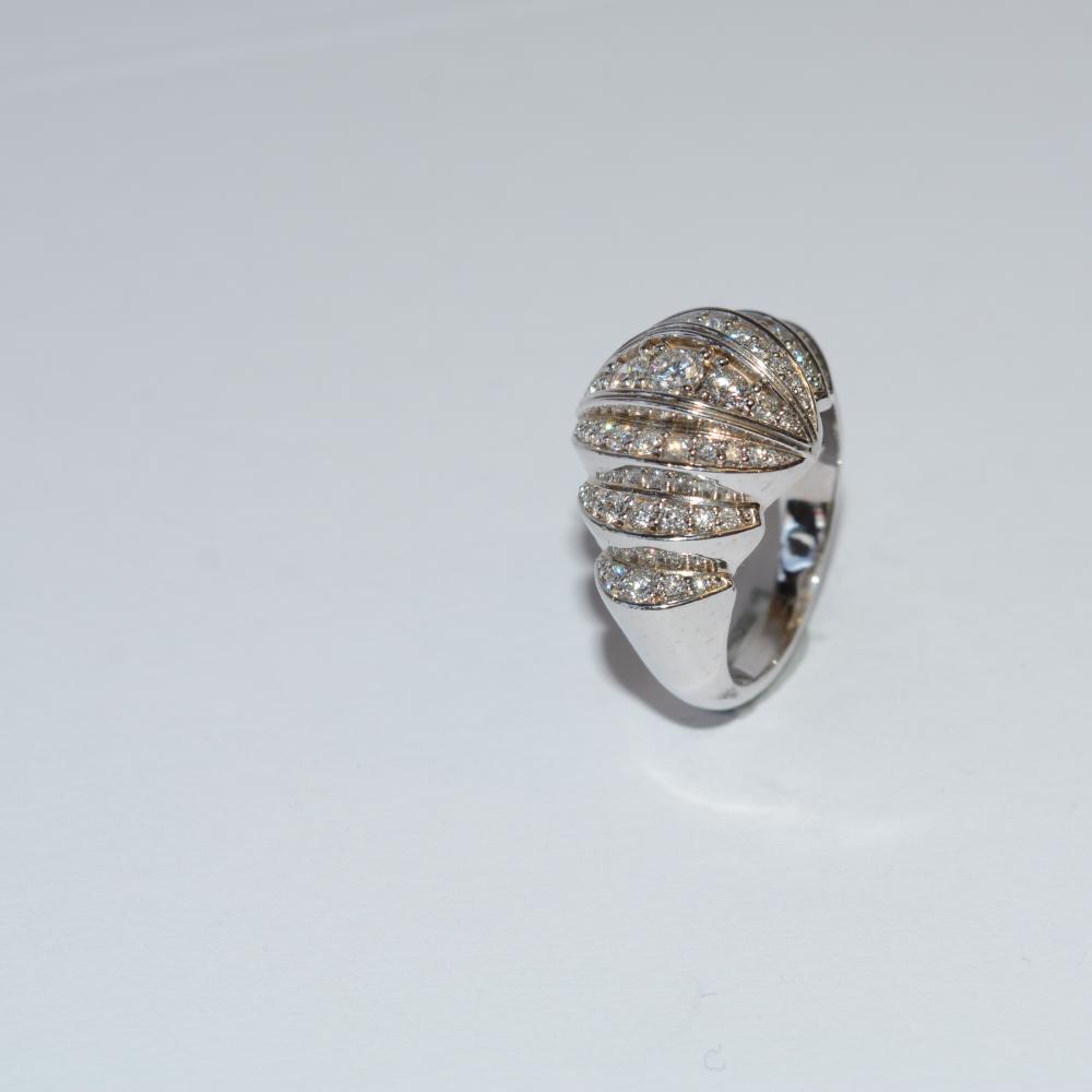 Scallop Diamond Ring